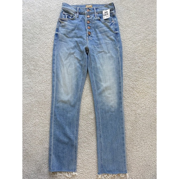 $238 NWT MOTHER PIXIE DAZZLER ANKLE FRAY  Jeans In Ivy League Cowboy Size 25 - Picture 5 of 16